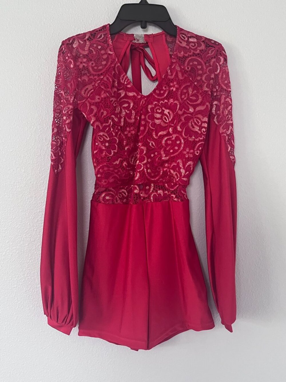 Lace Romper with Open Back – Adult Small